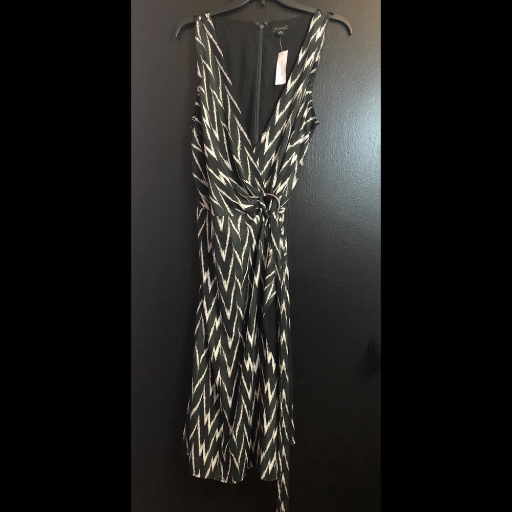 Ann Taylor Chevron Wrap Midi Dress